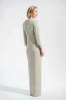 Signature Drape Front Gown - Champagne