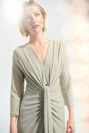 Signature Drape Front Gown - Champagne