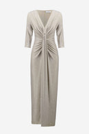 Signature Drape Front Gown - Champagne