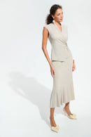 Sparkle Trumpet Skirt - Champagne