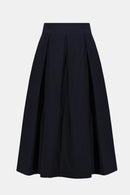 Taffeta Flared Skirt - Midnight Blue