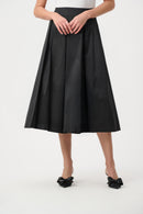 Taffeta Flared Skirt - Black