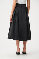 Taffeta Flared Skirt - Black