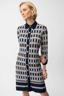 Geometric Print Dress - Midnight Blue/multi