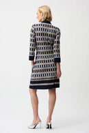 Geometric Print Dress - Midnight Blue/multi