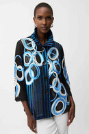 Bell Sleeve Jacket - Black/multi