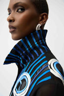 Bell Sleeve Jacket - Black/multi