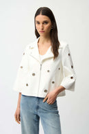 Faux Suede Swing Jacket - Vanilla