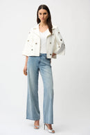 Faux Suede Swing Jacket - Vanilla