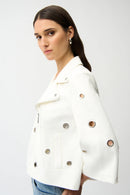 Faux Suede Swing Jacket - Vanilla