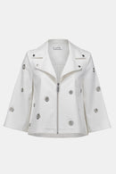 Faux Suede Swing Jacket - Vanilla