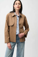 Belt & Rhinestones Trench - Tiger's Eye