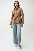 Belt & Rhinestones Trench - Tiger's Eye