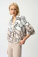Faux Suede Print Jacket - Vanilla Multi