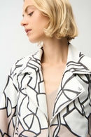 Faux Suede Print Jacket - Vanilla Multi