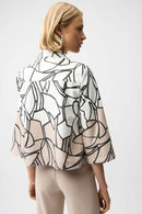 Faux Suede Print Jacket - Vanilla Multi