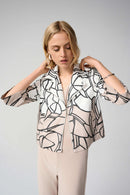 Faux Suede Print Jacket - Vanilla Multi