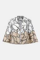 Faux Suede Print Jacket - Vanilla Multi