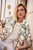 Faux Suede Print Jacket - Vanilla Multi