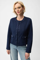 Scuba Suede Jacket - Midnight Blue