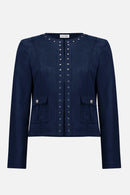 Scuba Suede Jacket - Midnight Blue