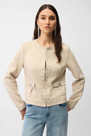Scuba Suede Jacket - Parchment