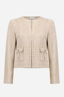 Scuba Suede Jacket - Parchment