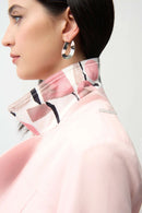 Foiled Faux Suede Jacket - Petal Pink