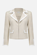 Foiled Faux Suede Jacket - Moonstone/vanilla