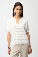 Stripe Print Jumper - Vanilla/moonstone