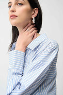 Stripe Blouse - Blue/vanilla