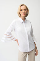 Poplin Straight Blouse - White