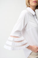 Poplin Straight Blouse - White