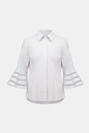Poplin Straight Blouse - White