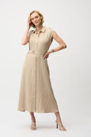 Textured Woven Shirt Dress - Parchment