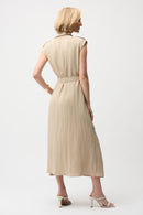 Textured Woven Shirt Dress - Parchment