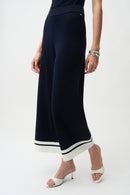 Stripe Culotte Trouser - Midnight Blue/vanilla