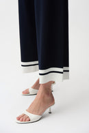 Stripe Culotte Trouser - Midnight Blue/vanilla