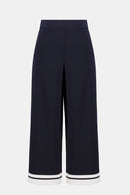 Stripe Culotte Trouser - Midnight Blue/vanilla