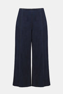 Side Zipper Culotte Jeans - Dark Denim Blue