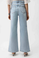 Pearl and Rhinestones Jean - Light Blue Denim