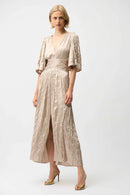 Knot Waist Pleated Dress - Parchment