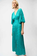 Knot Waist Pleated Dress - Oceanic