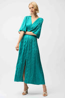 Knot Waist Pleated Dress - Oceanic