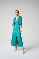 Knot Waist Pleated Dress - Oceanic
