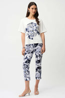 Print Rhinestone T-Shirt - Vanilla/beige