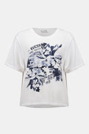 Print Rhinestone T-Shirt - Vanilla/beige