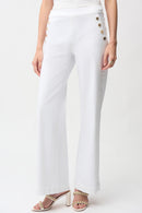 Wide Leg Pull-On Jeans - White