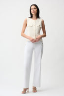 Wide Leg Pull-On Jeans - White