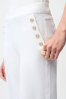 Wide Leg Pull-On Jeans - White